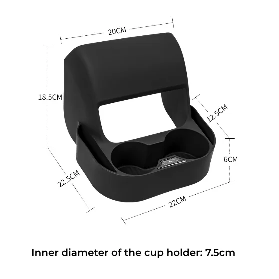 Rear Center Console Organizer Cup Holder Suitable For Tesla Model 3/Y  Car Interior Storage Box Air Vent Storage Box Cup Holder