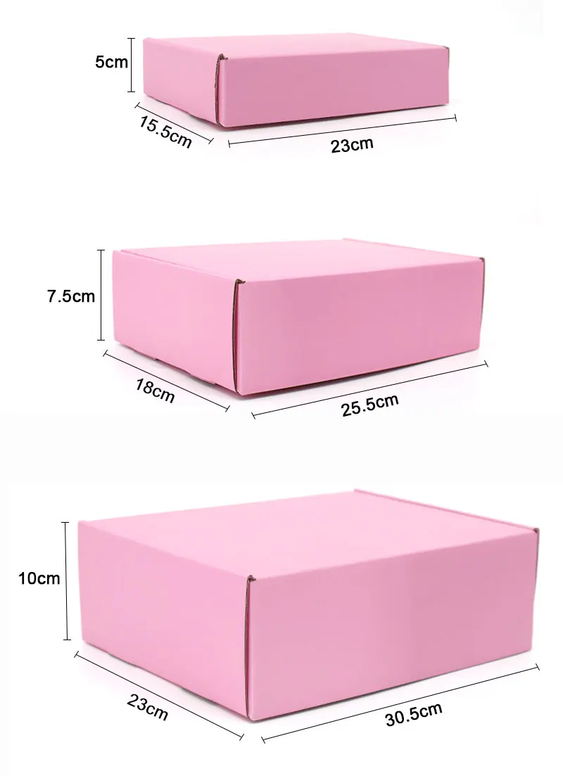 Wholesale Custom Printing Cardboard Clothing Express Postal Pink Packaging Clothes Mailer Corrugated Shipping Boxes With Logo