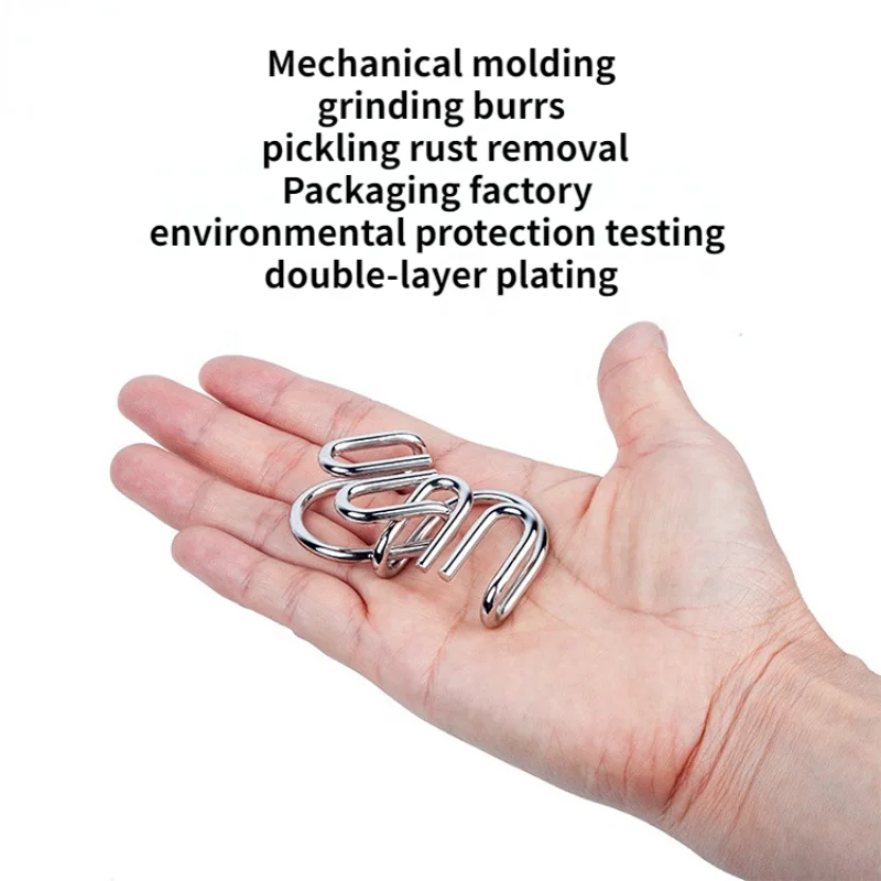 YW 8Pcs/Set Metal Montessori Puzzle Wire IQ Mind Brain Teaser Puzzles Children Adults Interactive Game Reliever Educational Toys