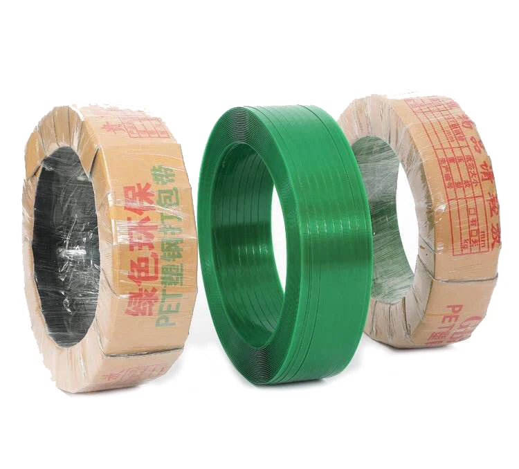 Waterproof green embossed new plastic packaging strapping pet strap scrap