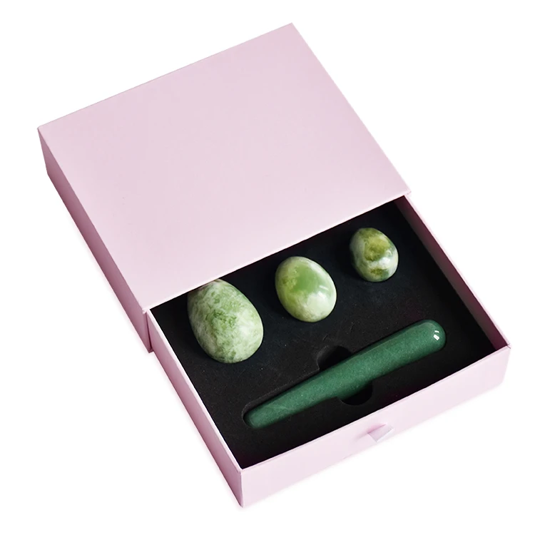 
Promotion High quality Factory Sell 100% Nephrite Jade Yoni Eggs Set With Custom Box 
