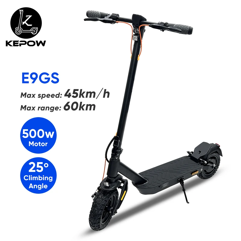 kepow E9GS 10 inch 48V 500W 13/15Ah moped electric powered scooter powerful with single motor electric scooter for adult
