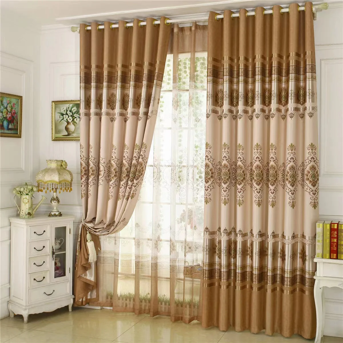 Wholesale Cheap Price Stripe Print Blackout Fabric Beautiful Window Curtain Fabric Beautiful Print Blackout Fabric