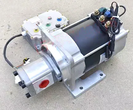 New Energy Electric 2-3Ton Forklift Trucks Spare Parts 72V/5KW AC Motor&Controller&Gear Oil Pump for Hydraulic Lifting System