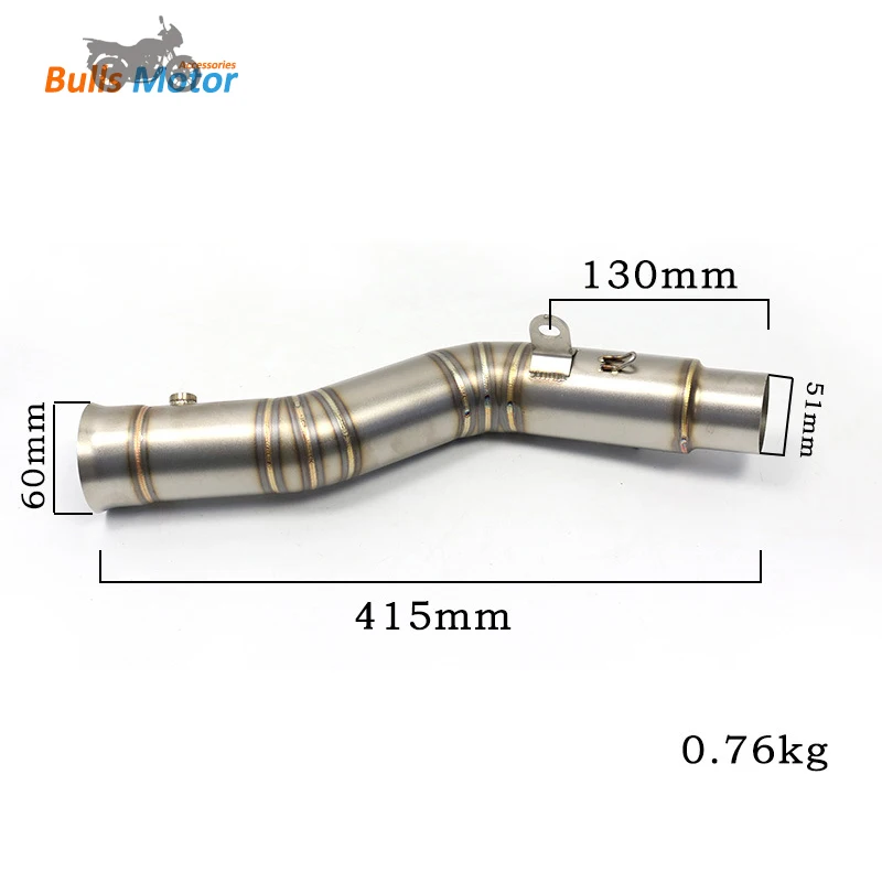 For YAMAHA R1 Exhaust Middle Link Pipe Single Row Motorcycle Exhaust System Slip on 2009 2010 2011 2012 2013 2014