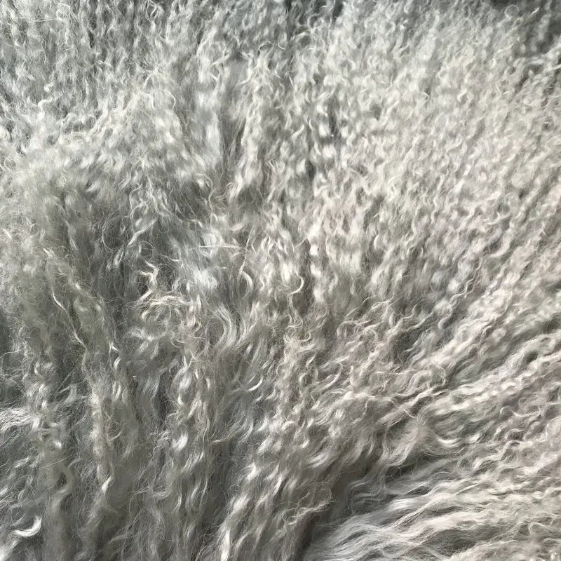 costume 60x120cm Rectangle real Sheepskin Rug   Lamb Fur Plate kinky curly Tibetan Mongolian fur pelt