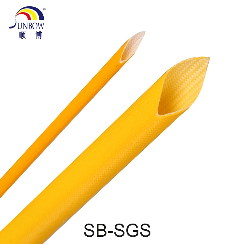 2.5KV 6.0MM Automotive Wire Insulation Silicone Glass fiber Braided Sleeve