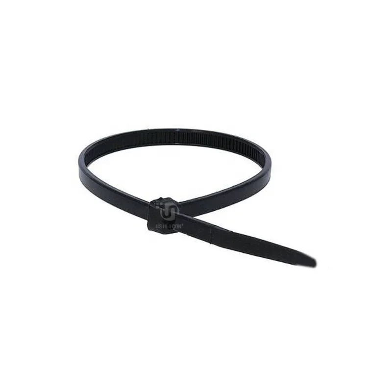 100pcs packing Loop Tie Wire Black Nylon Cable Ties  2.5*200MM
