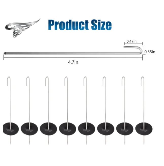 Aluminum Fastener With Self Locking Washer J Hook 4.7inch Solar Panel Mesh Clips for Pest Control Solar Panel
