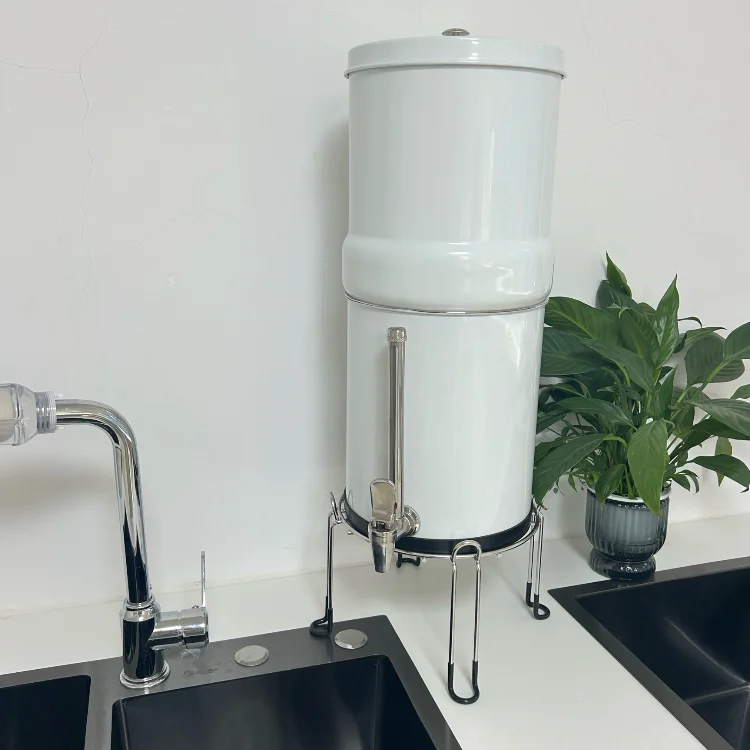 7.5 10 13 inch Stainless Steel Water View Spigot with Glass Water View Window  Gravity Water Filter Top