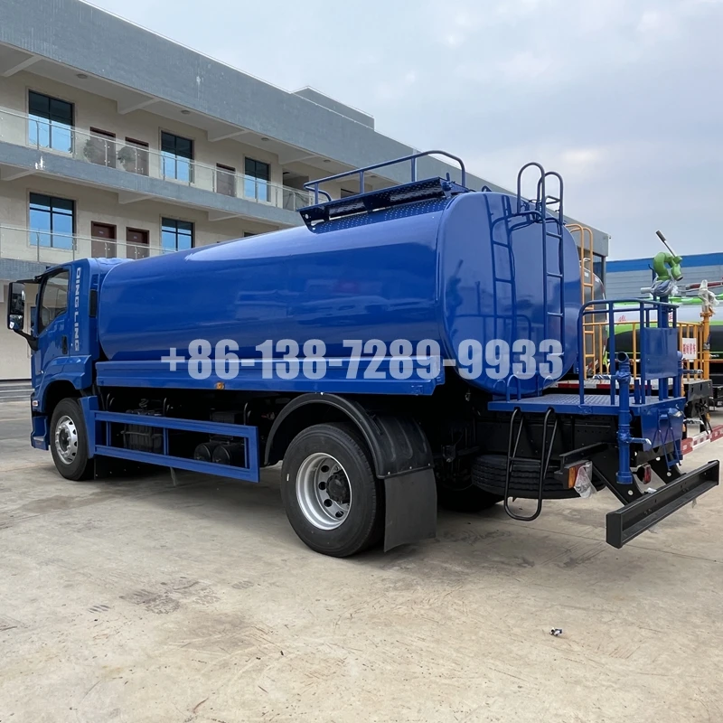 Factory 4x2 12 Meter Large Volume ISUZU-Compatible New Environmentally Friendly Green Spraying Truck Road Sweeper Pump Core