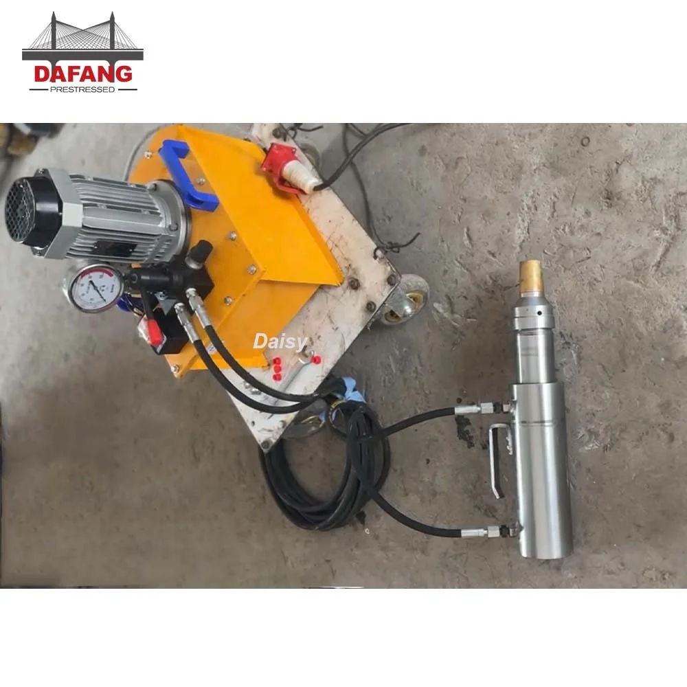 QYC Post Tensioning Equipment 100MM 200MM 300MM 500MM Stroke 14T 25T Electric Hydraulic Jack 20 Tons Mono Stressing Jack