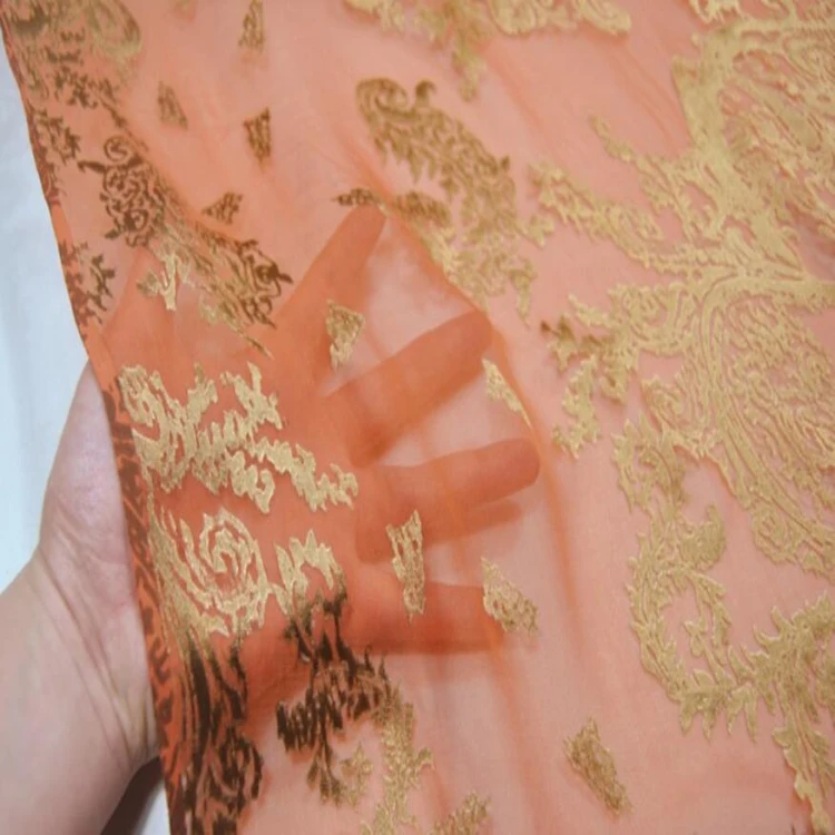 High Quality classical silk burnout fabric used for clothing