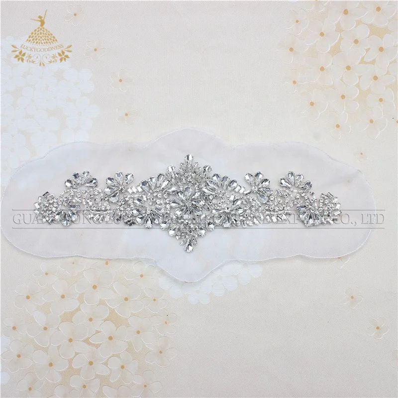 LG880 Diamond Beaded Evening Dress Wedding Rhinestone Applique for garment