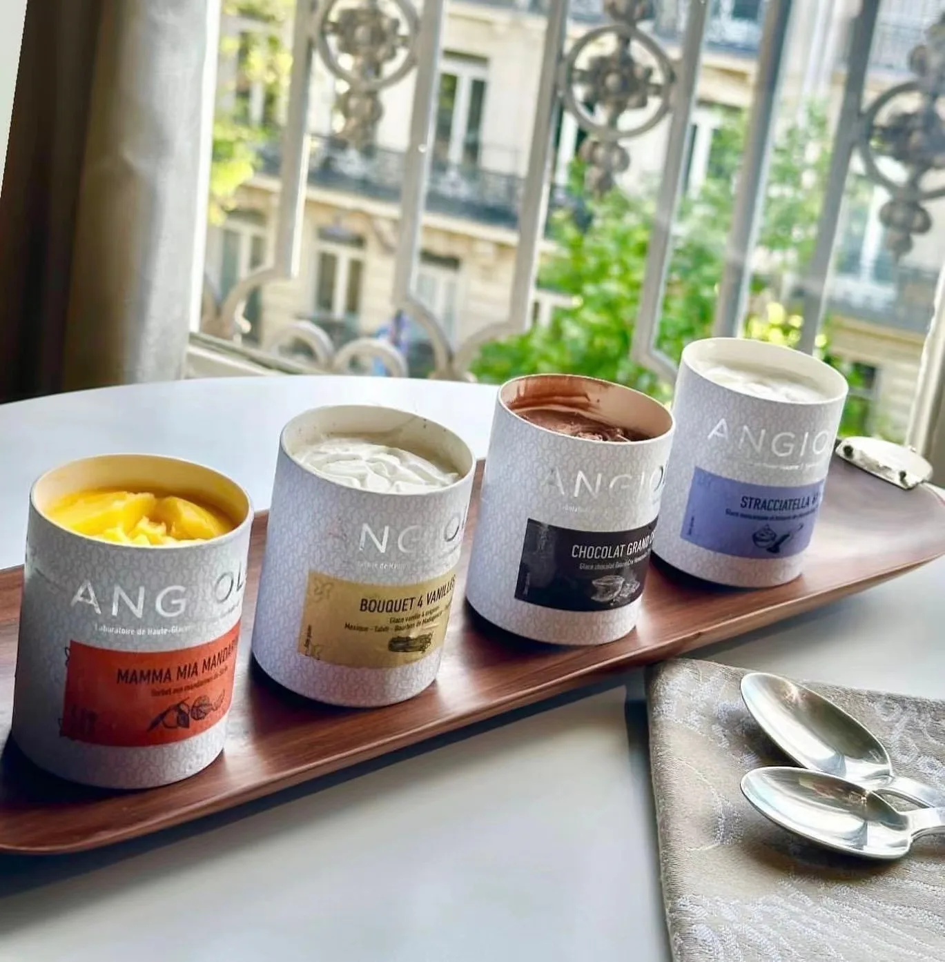 Custom Printing Bio-degradable Cylinder food Paper gelato ice cream paper cardboard tube pots box with airtight metal tin lid