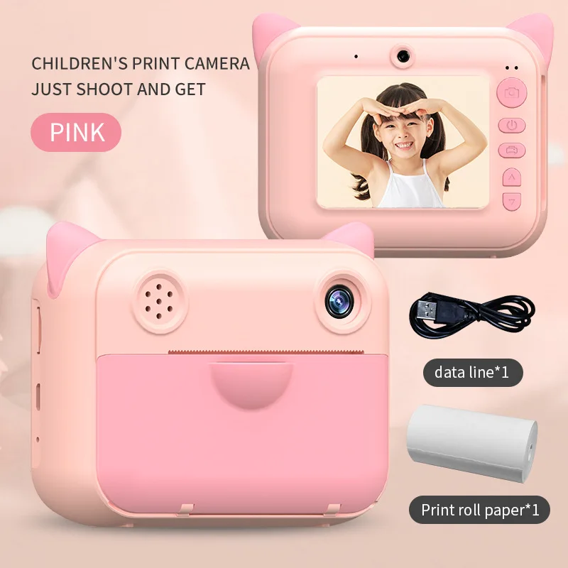 Factory Selling Children Instant Print Camera 1080p HD Small Mini Camera With Thermal Photo Paper Toys Digital Camera Gifts toys