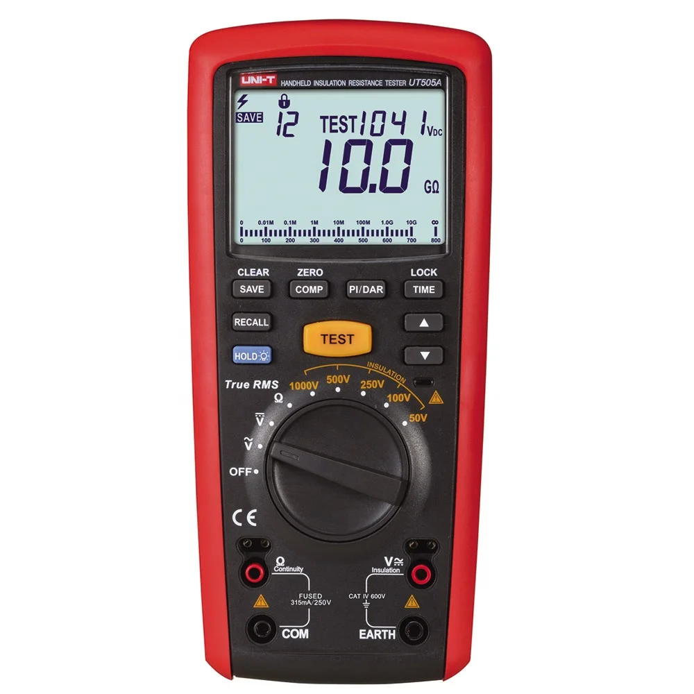 High Quality Handheld Insulation Resistance Tester UNI-T UT505A Electrical Remote Test AC/DC 600V