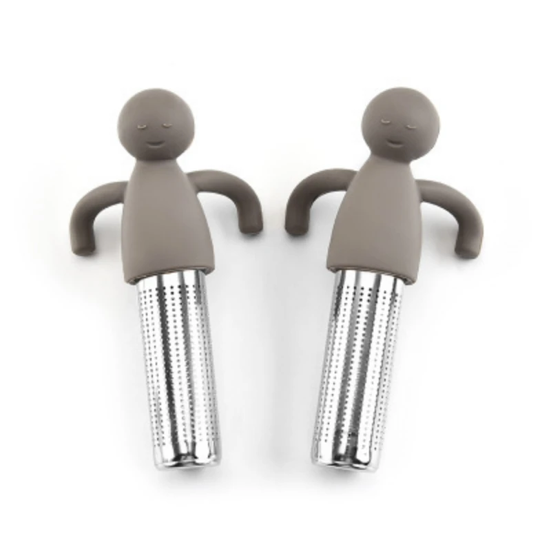 Different Colors Silicone Handle Stainless Steel Extra Fine Mesh Tea Steeper Filter for Cup Mug