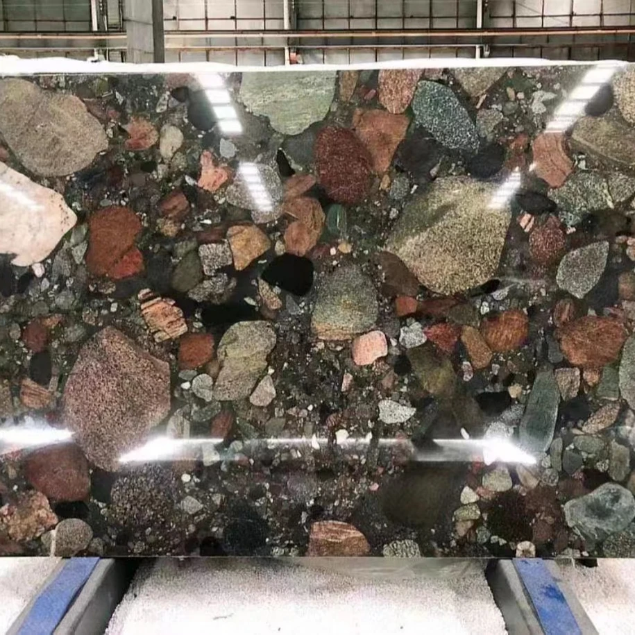 China Calacatta Verde Colorful Connect Ice Jade Marble Cold Emerald Jade Ice Green Marble for House White Beauty Marble