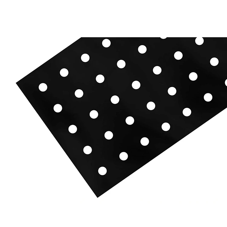 cheap 5 holes black agriculture plastic embossed mulch film for temperature maintaining