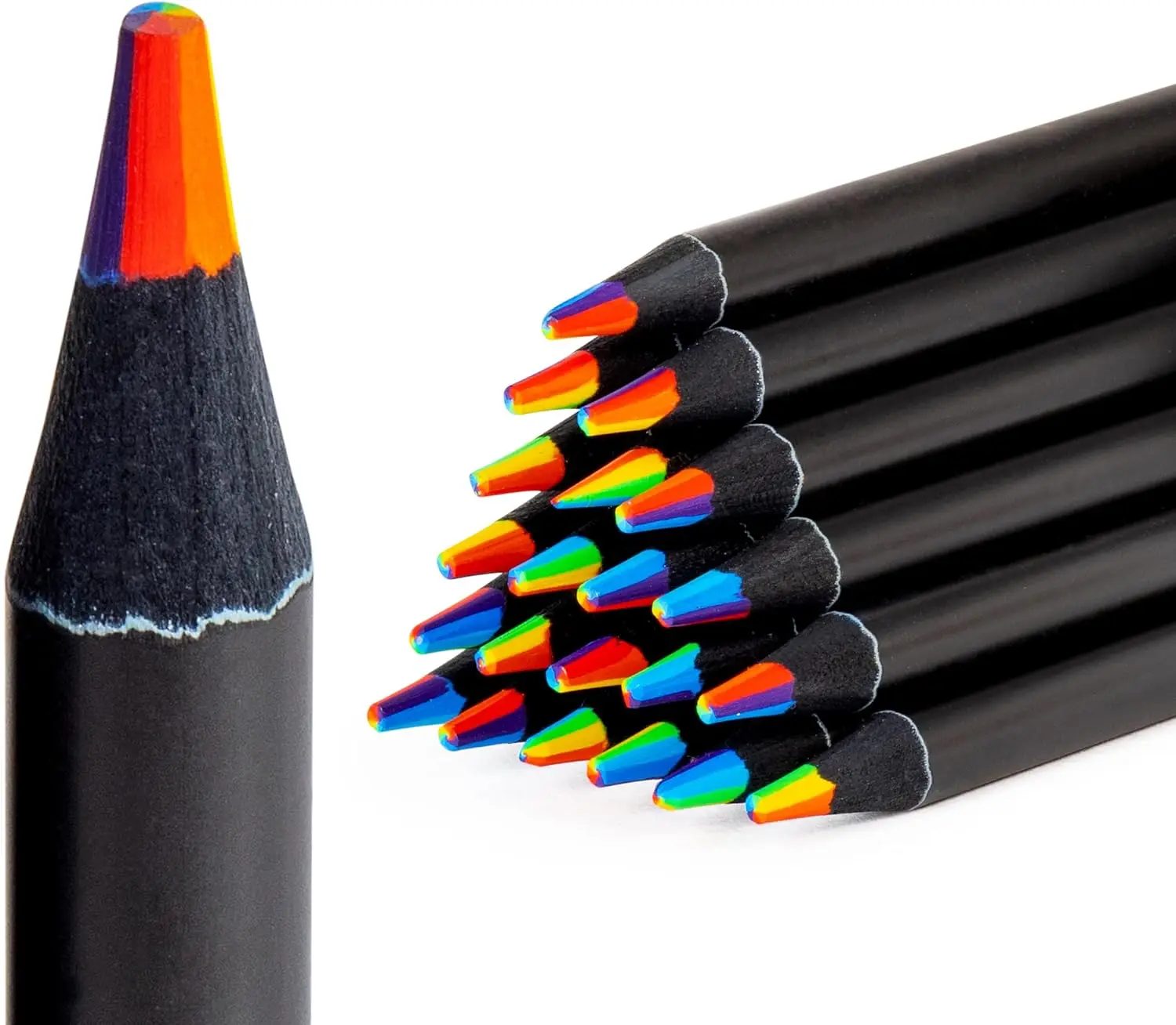 Bview Art Supply Colored Pencils 12 Color Rainbow Pencil for Adults Kids Coloring Book, Drawing