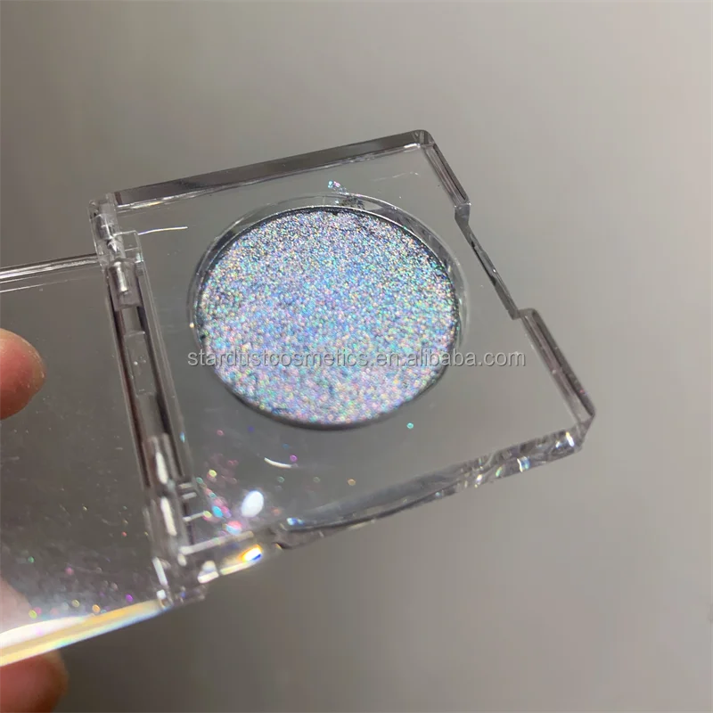 single one color Custom Eyeshadow Multi-Chrome Eye shadow indie Makeup Chameleon Glow pressed metallic powder pans with package
