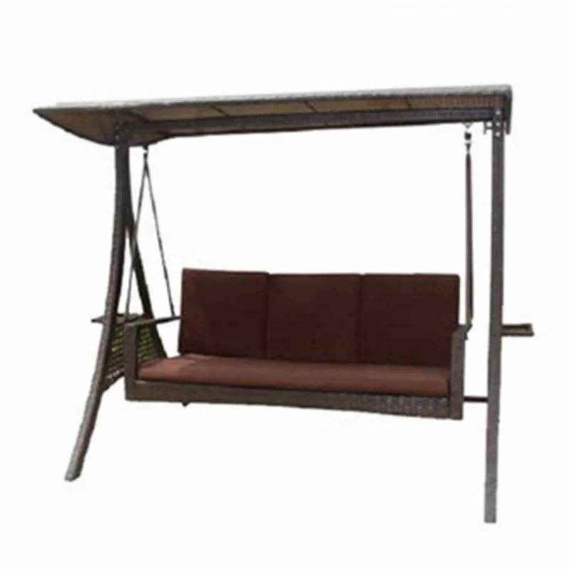 Лидер продаж, профессиональная Заводская стальная рама OEM, садовая мебель с УФ-защитой, кресло-качалка для патио