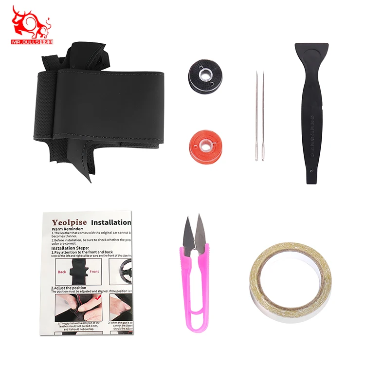 Best quality auto accessories for cars leather sewing Steering Wheel Cover for Chevrolet Blazer