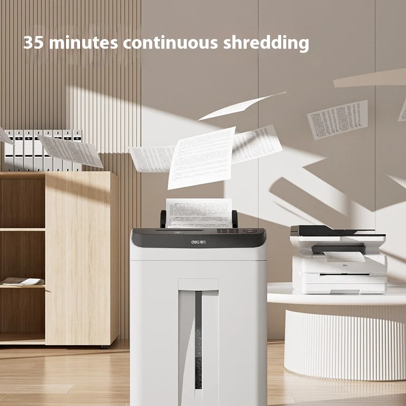 DeliGA850 Commercial Heavy-Duty Automatic Paper Shredder 80 Sheet High-Security Level Quiet for Home Office Use Shreds Cards CDs