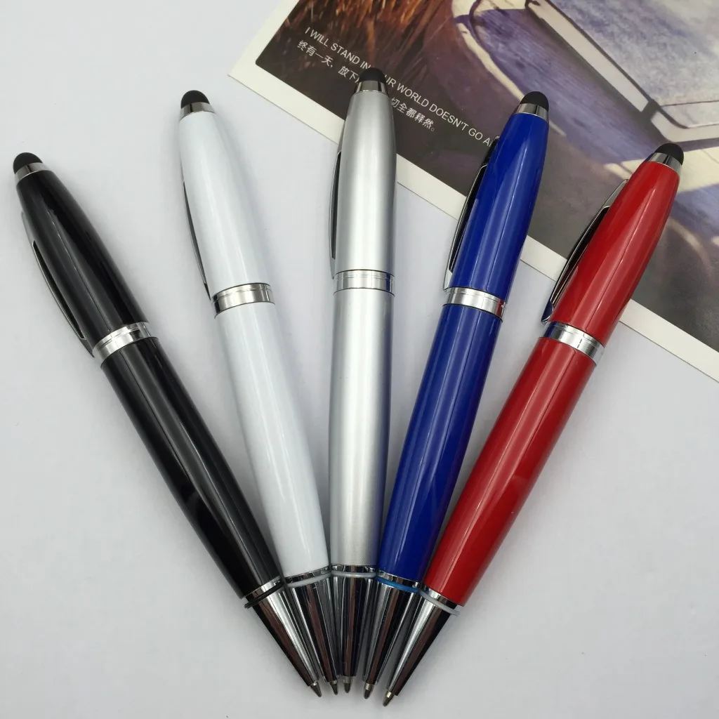 Wholesale Ballpoint Pens Usb Flash Drive Promotional Gift Multifunction Metal Tool Pen Stylus Ballpoint Pen with Custom Logo