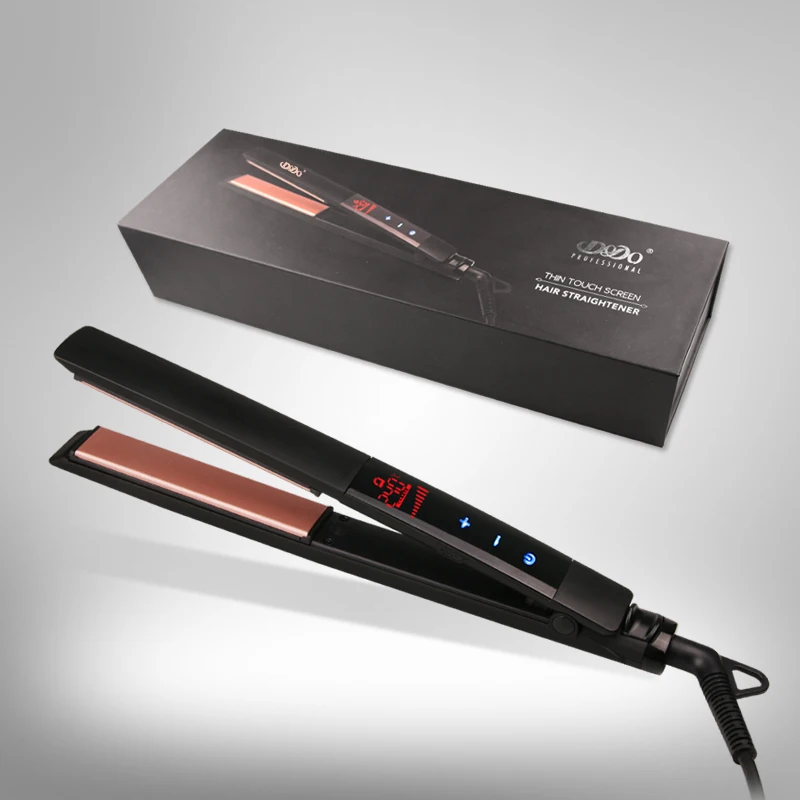 Professional 450 Degrees Hair Straightener electroplated Plate Flat Iron 1inch Touch Screen Smart Hair Straightener