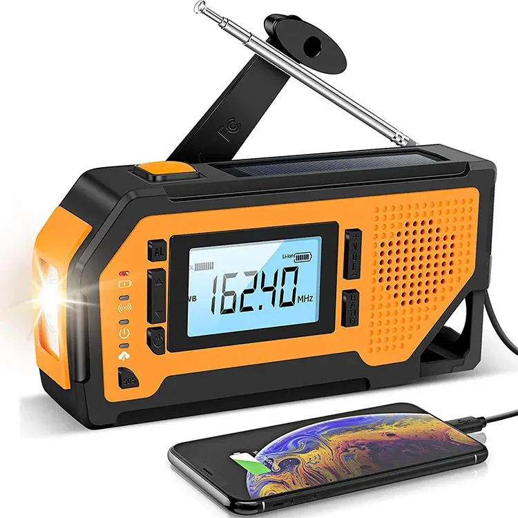Camping Equipment Emergency Solar Dynamo Radio with Led Flashlight