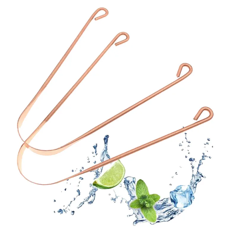 Новинка 2020, высококачественный медный скребок для языка U-образной формы для ухода за полостью рта, медный скребок для языка для избавления от неприятного дыхания