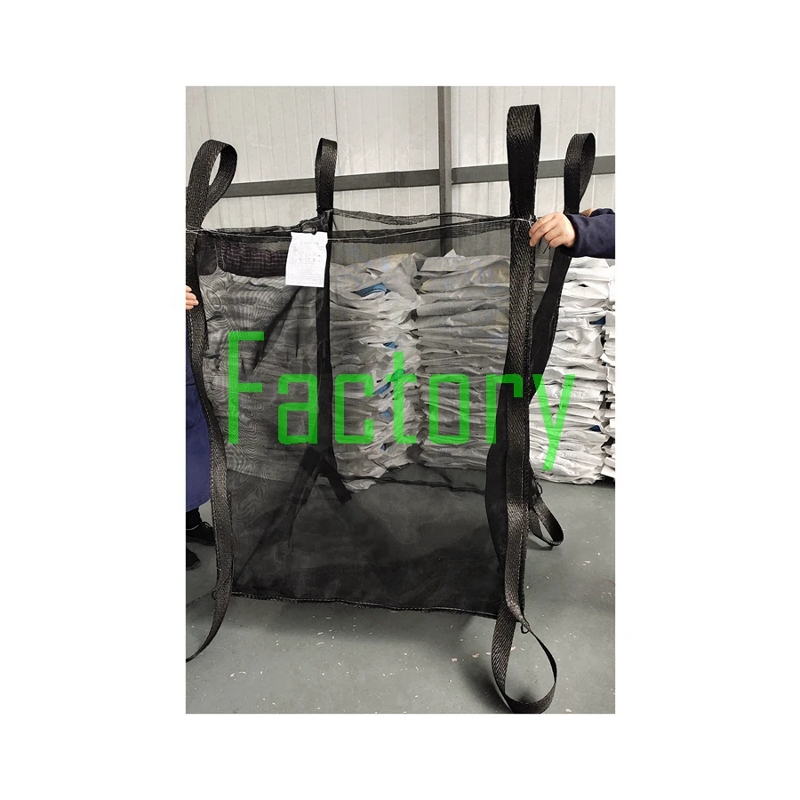 1 Tonne Vented Bulk Bags Ventilated Pp Woven Bag Vented Breathable Fabric Firewood Onion Potato Ventilated Jumbo Bigbags