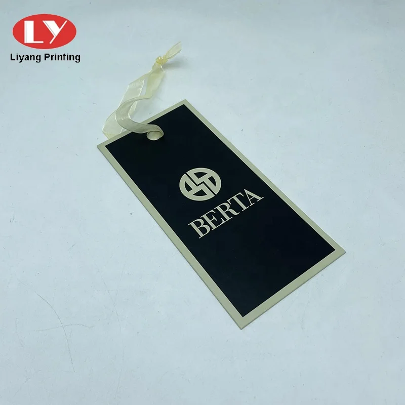 Dongguan Printing OEM Manufacturer Thick Paper Brand Labels Swing Hang Tags Garment Clothing Tag Label Custom