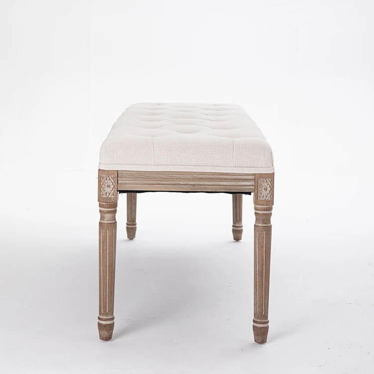 Beautiful Custom Design Home Use Eco-friendly Rubber Wood Soft Sofa Bench Furniture