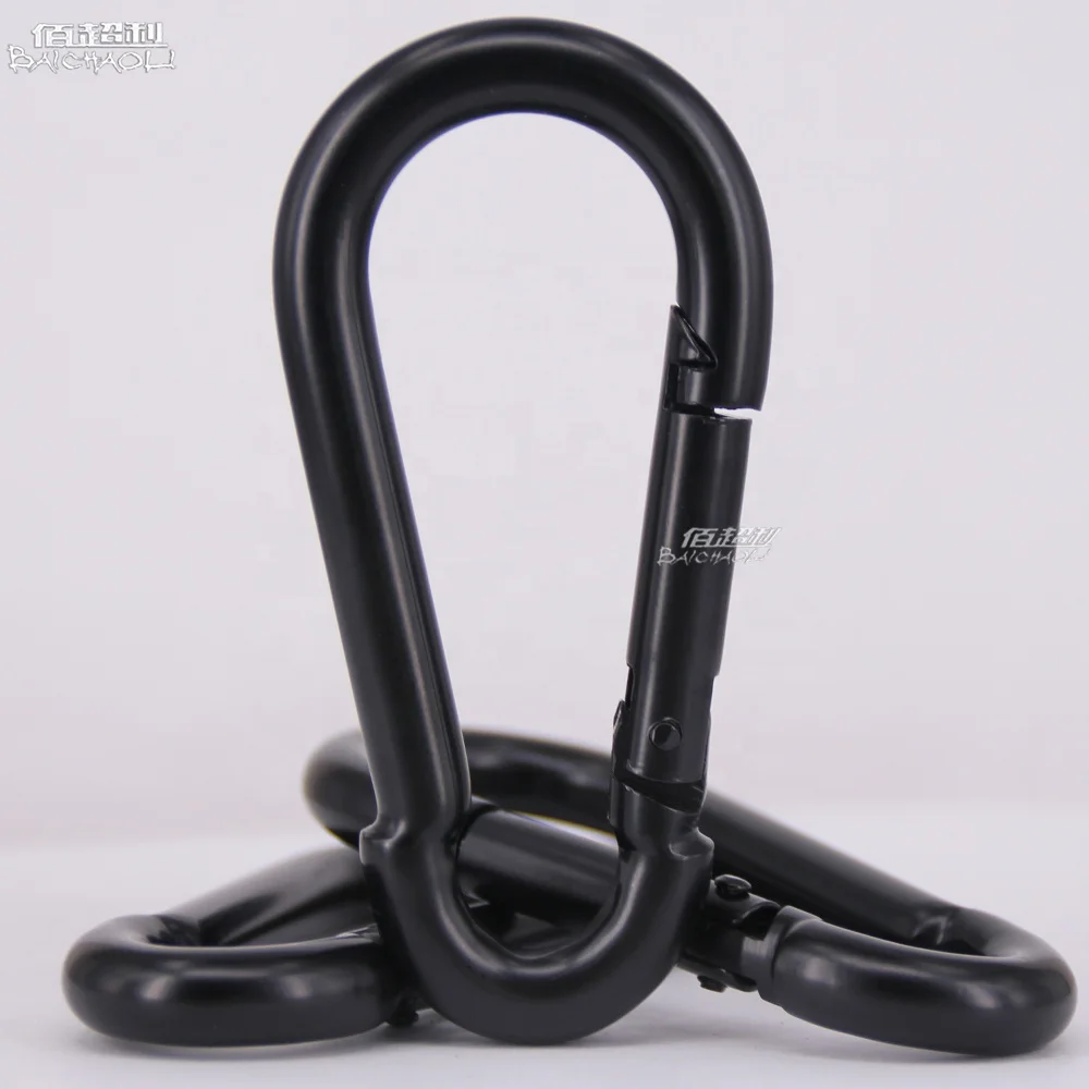 baichao 10# gourd  all black iron carabiner hook can be customized logo