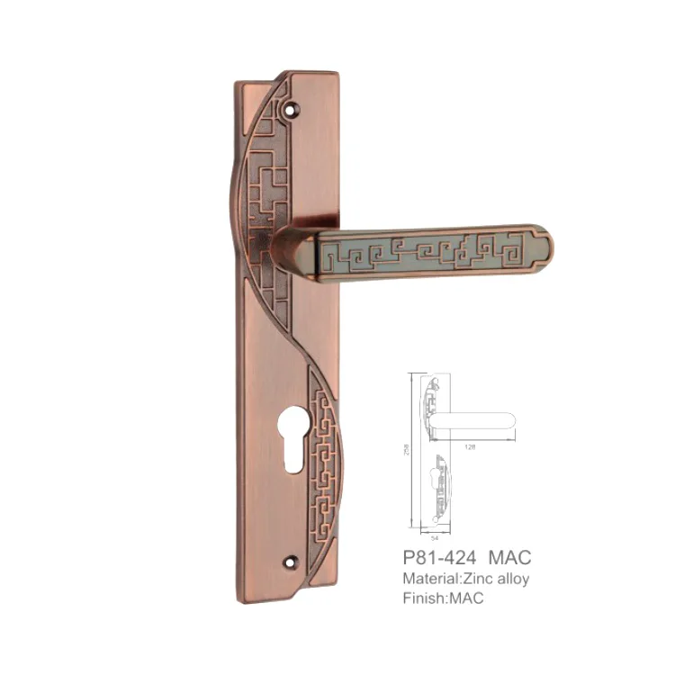 High quality luxury security zinc alloy door handles