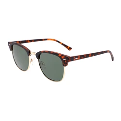 Amazon hot selling semi-rimless women men polarized UV400 sunglasses with metal hinge
