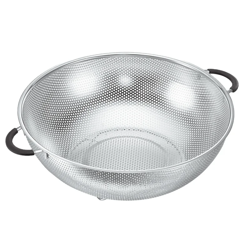 High Quality Round Shape Stainless Steel Hot-selling Fruits Punching Basket