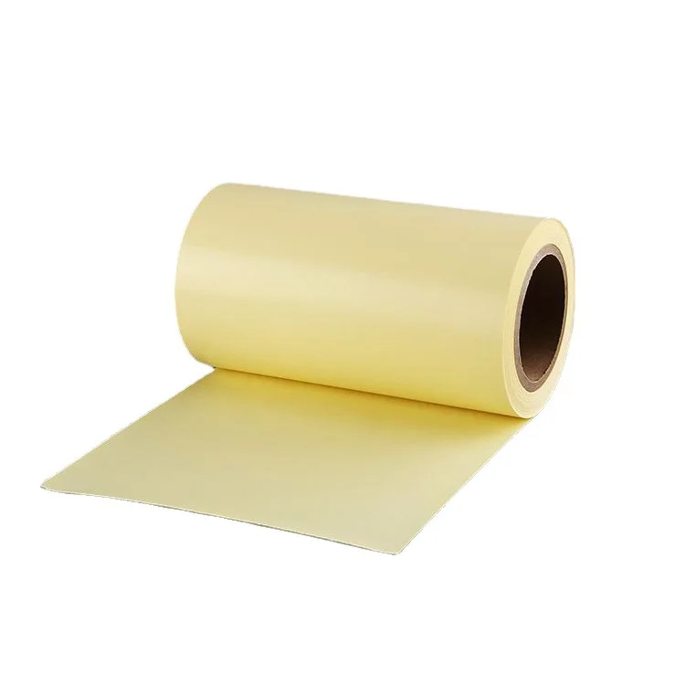 Hot label self-adhesive backing paper yellow single-sided PE single-sided silicone oil release paper