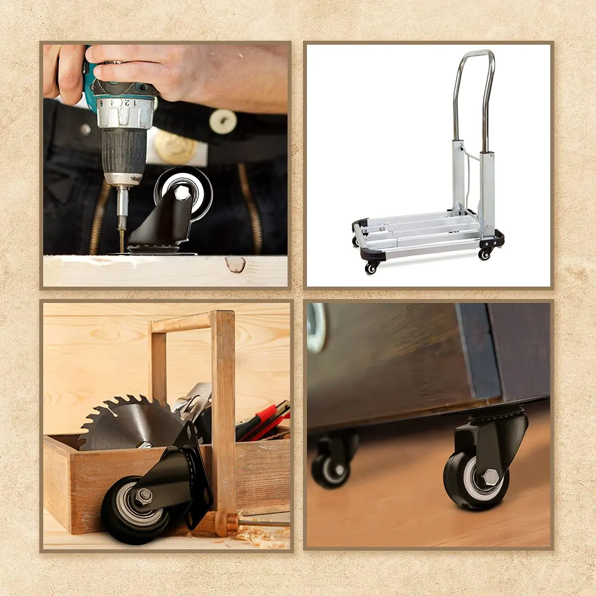 2023 Hot Sale Heavy Duty Swivel Castors Wheels  Top Plate and Bearing Castor Wheel for Furniture