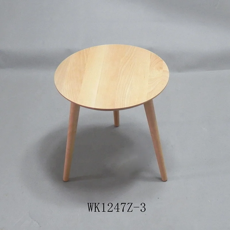 Solid wood Indoor living room furniture modern side table tea table sets small round coffee table