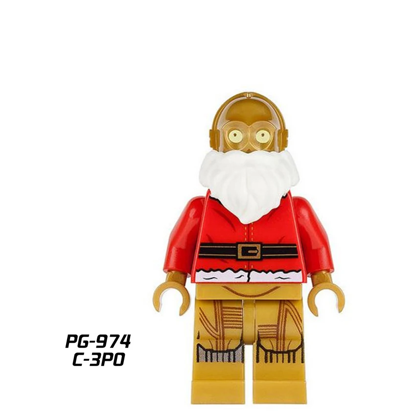 PG8022 Mini Merry Christmas Granny Yoda Darth Vader C3PO Santa Claus Bricks Building Blocks Figures Kid Toys