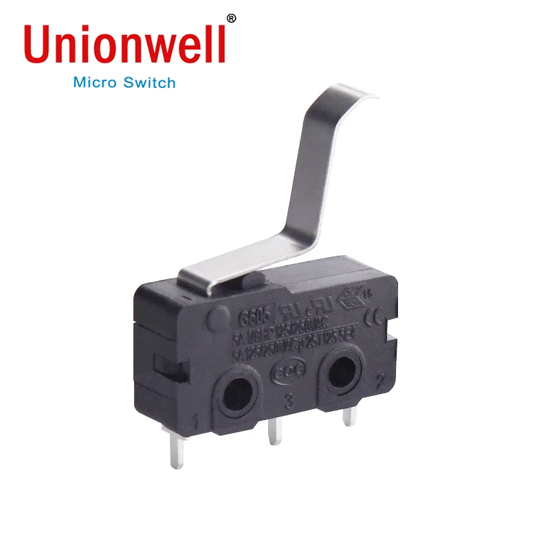 Unionwell hot selling 0.1A,5A 10A 125/250V  25T125  G605 Series Miniature electric Micro limit switch Button  Gas Stoves