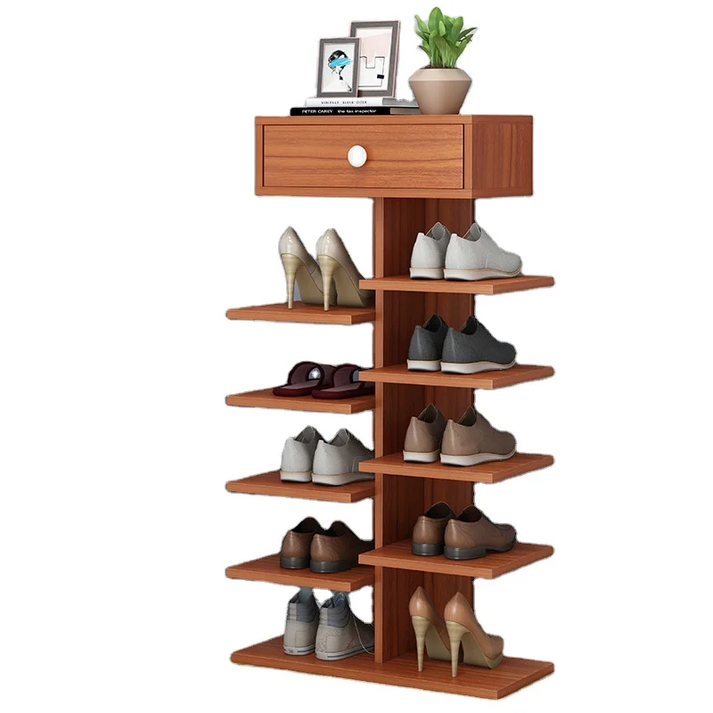 Honsoar Wooden Shoe Rack Cabinet Customized Fancy Design Storage Modern Furniture Simple Design