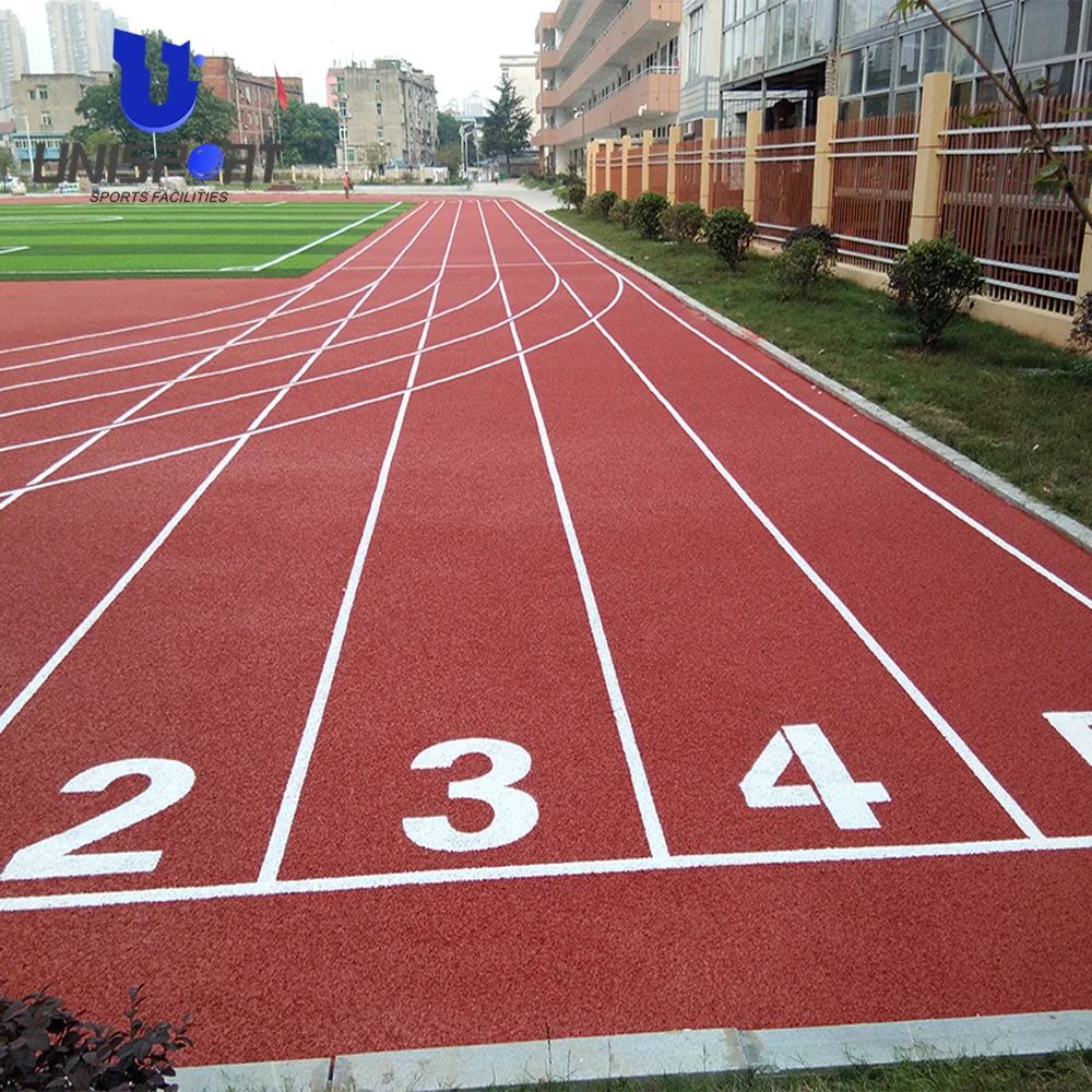 High Quality Customized Rubber Running Track for Soccer Red soccer Track Mat for School
