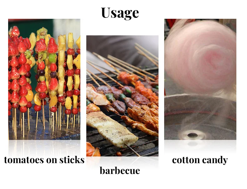 Chinese Classic Style Free Sample High Quality Hot Selling Round Bamboo BBQ Skewer and Stick