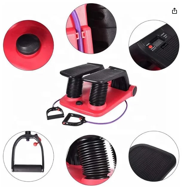 Cheap Air Stepper Climber Exercise Machine Portable with Bands and LCD Display for Home Gym Building Body