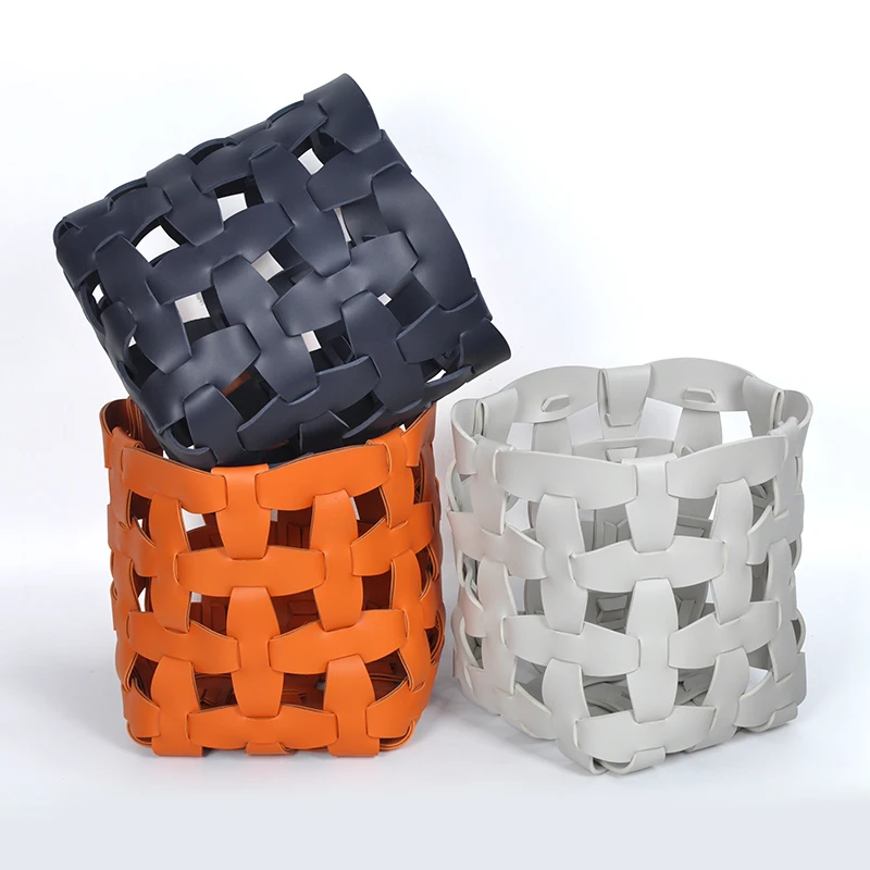 Nordic hand-woven waste paper basket bedroom dressing table put clothes artifact storage basket dirty clothes basket